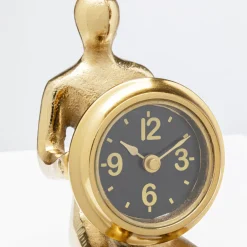 Best Sale Eettafel Clock Sitting Man Gold 8x27cm Woondecoratie|Kasten