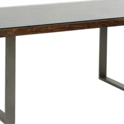 Cheap Eettafel Conley Ruwstaal 180x90cm Kasten|Tafels