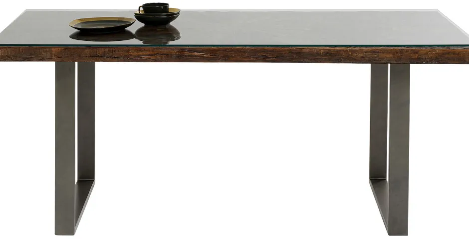 Cheap Eettafel Conley Ruwstaal 180x90cm Kasten|Tafels