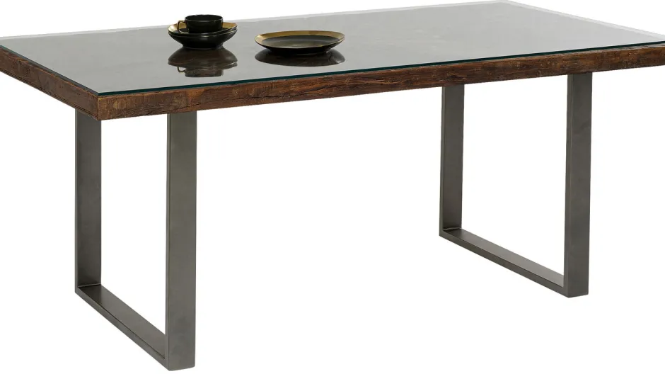 Cheap Eettafel Conley Ruwstaal 180x90cm Kasten|Tafels