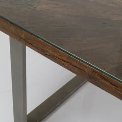 Cheap Eettafel Conley Ruwstaal 180x90cm Kasten|Tafels