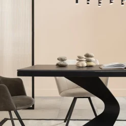 Outlet Eettafel Gloria Black Ceramic Black 200x100cm Kasten|Tafels
