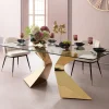Online Eettafel Gloria Goud 200x100cm Kasten|Tafels