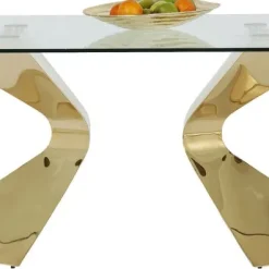 Online Eettafel Gloria Goud 200x100cm Kasten|Tafels