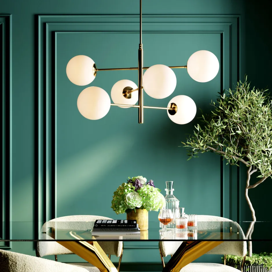 Online Eettafel Gloria Goud 200x100cm Kasten|Tafels