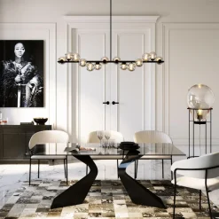 Store Eettafel Gloria Zwart 200x100cm Kasten|Tafels