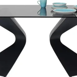 Store Eettafel Gloria Zwart 200x100cm Kasten|Tafels