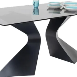 Store Eettafel Gloria Zwart 200x100cm Kasten|Tafels