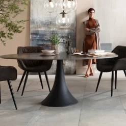 Outlet Eettafel Grande Possibilita Zwart 180x120cm Kasten|Tafels
