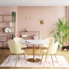 Store Eettafel Invitation Set Wit Messing Ø90cm Kasten|Tafels