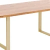 Shop Eettafel Jackie Oak Brass 160x80 Kasten|Tafels