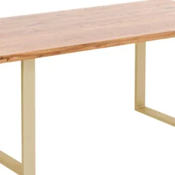 Shop Eettafel Jackie Oak Brass 160x80 Kasten|Tafels
