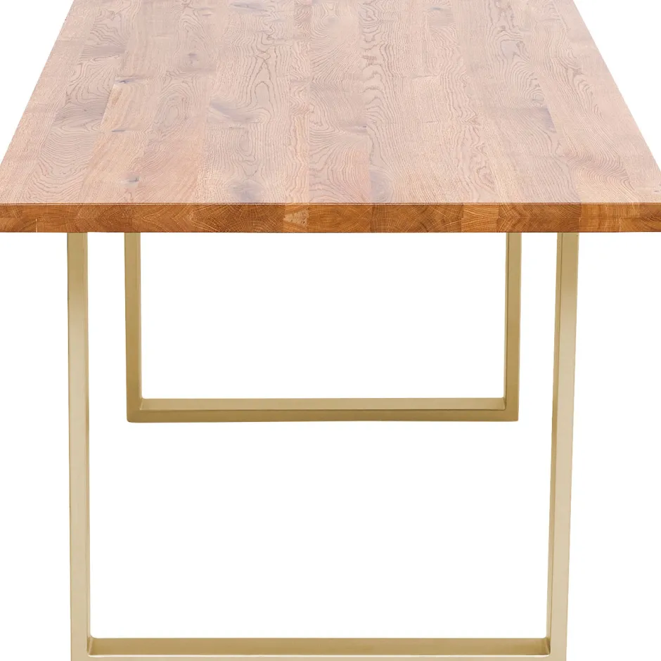 Shop Eettafel Jackie Oak Brass 160x80 Kasten|Tafels