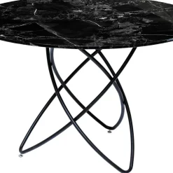 Sale Eettafel Molekular Black Marble Glass 120cm Tafels