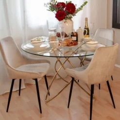 Best Sale Eettafel Molekular Goud Ø120cm Kasten|Tafels