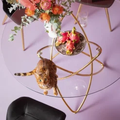 Best Sale Eettafel Molekular Goud Ø120cm Kasten|Tafels