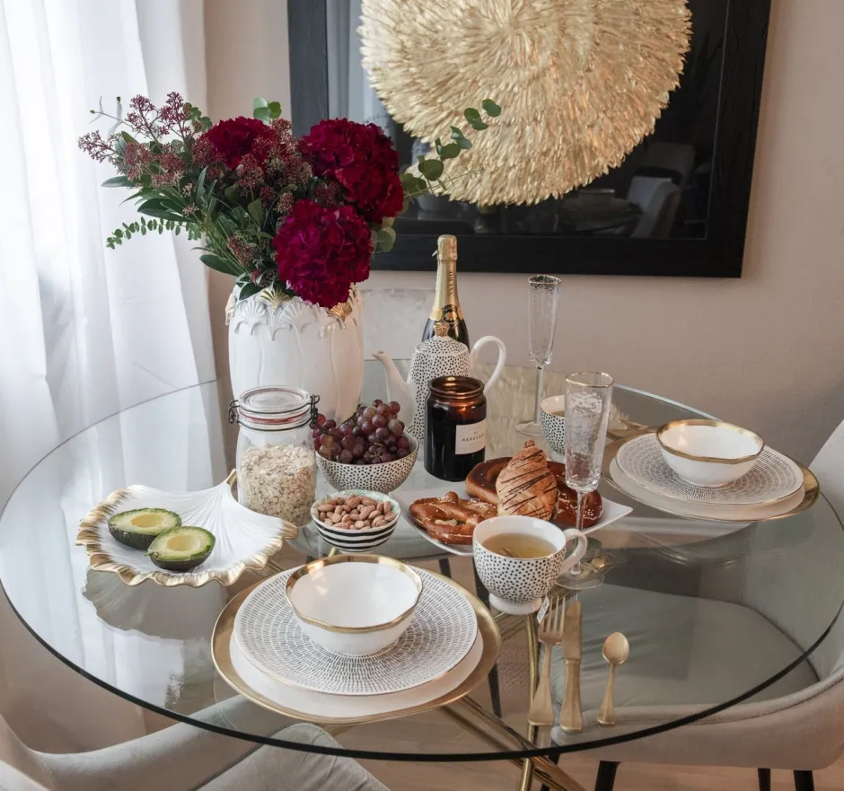 Best Sale Eettafel Molekular Goud Ø120cm Kasten|Tafels