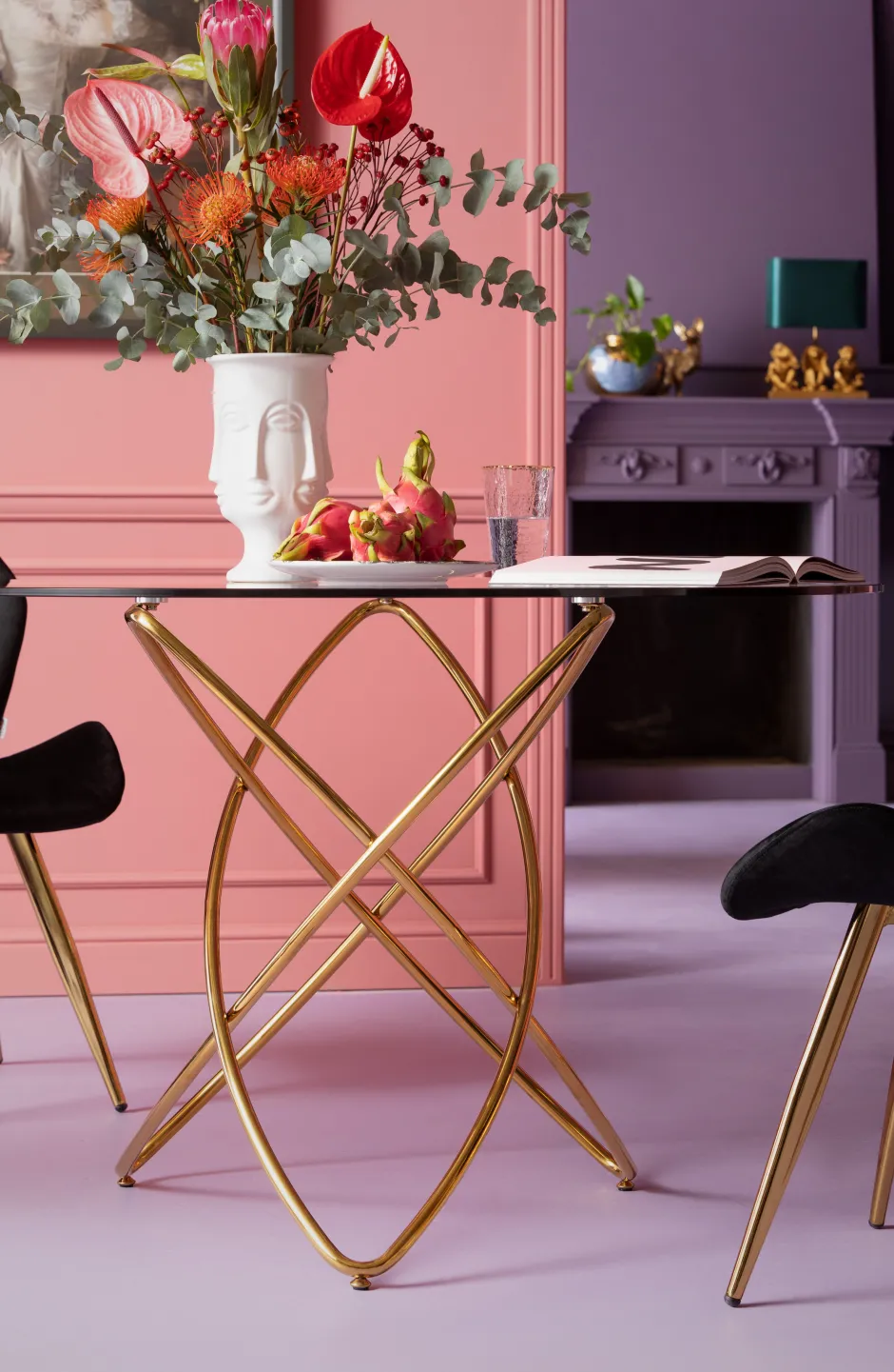 Best Sale Eettafel Molekular Goud Ø120cm Kasten|Tafels