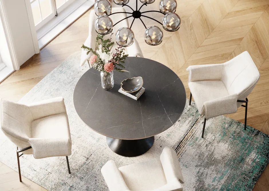 Shop Eettafel Possibilita Black Ø120cm Tafels