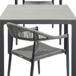 Best Eettafel Sorrento Grey 80x80cm Kasten|Tuinmeubelen