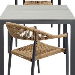 Best Eettafel Sorrento Grey 80x80cm Kasten|Tuinmeubelen