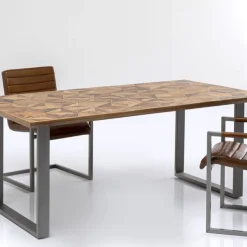 Store Eettafel Stars Ruwstaal 180x90cm Kasten|Tafels