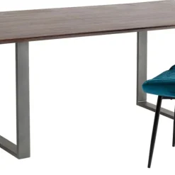 Clearance Eettafel Symphony Donker Ruwstaal 180x90cm Kasten|Tafels