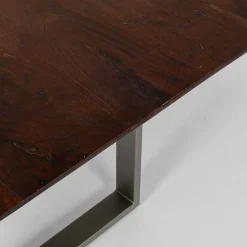Clearance Eettafel Symphony Donker Ruwstaal 180x90cm Kasten|Tafels