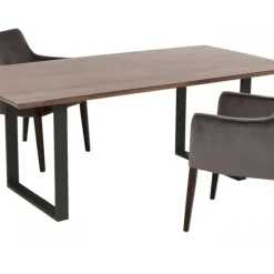 Best Eettafel Symphony Donker Ruwstaal 200x100cm Kasten|Tafels