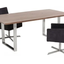 Clearance Eettafel Symphony Donker Chroom 200x100cm Kasten|Tafels