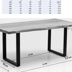Cheap Eettafel Symphony Eiken Messing Kasten|Tafels
