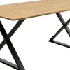 Outlet Eettafel Symphony Oak Cross Black 180x90cm Kasten|Tafels