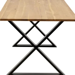 Outlet Eettafel Symphony Oak Cross Black 180x90cm Kasten|Tafels