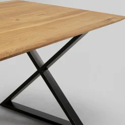 Outlet Eettafel Symphony Oak Cross Black 180x90cm Kasten|Tafels