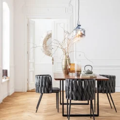 Shop Eettafel Symphony Zwart 160x80cm Kasten|Tafels