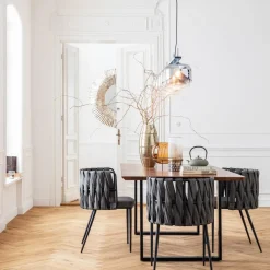 Store Eettafel Symphony Zwart 180x90cm Kasten|Tafels