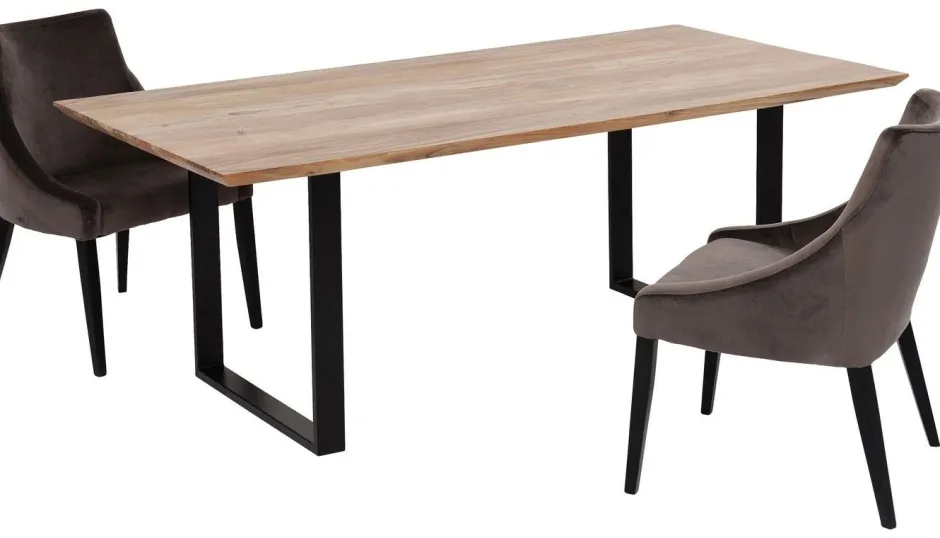 Best Eettafel Symphony Zwart 200x100cm Kasten|Tafels