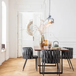 Best Eettafel Symphony Zwart 200x100cm Kasten|Tafels