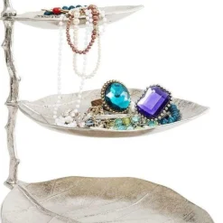 Outlet Etagere Leaf Zilver Opbergers|Kasten