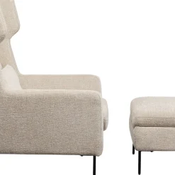 Hot Fauteuil + Hocker Quinn High Beige Kasten|Fauteuils