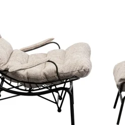Flash Sale Fauteuil + Hocker Vienna Swing Beige Kasten|Fauteuils