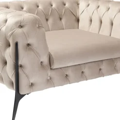 Store Fauteuil Bellissima Velvet Taupe 120cm Kasten|Fauteuils