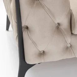 Store Fauteuil Bellissima Velvet Taupe 120cm Kasten|Fauteuils
