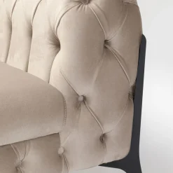 Store Fauteuil Bellissima Velvet Taupe 120cm Kasten|Fauteuils