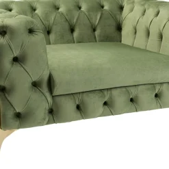 Hot Fauteuil Bellissima Velvet Green 120cm Kasten|Fauteuils