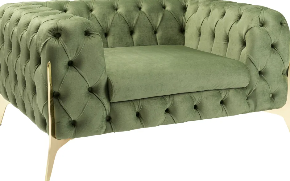 Hot Fauteuil Bellissima Velvet Green 120cm Kasten|Fauteuils