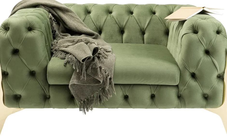 Hot Fauteuil Bellissima Velvet Green 120cm Kasten|Fauteuils