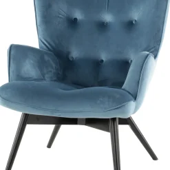 Online Fauteuil Black Vicky Fluweel Petrol-Blauw Kasten|Tuinmeubelen