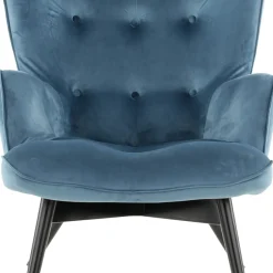 Online Fauteuil Black Vicky Fluweel Petrol-Blauw Kasten|Tuinmeubelen