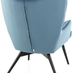 Online Fauteuil Black Vicky Fluweel Petrol-Blauw Kasten|Tuinmeubelen